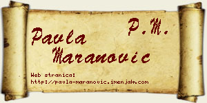 Pavla Maranović vizit kartica
